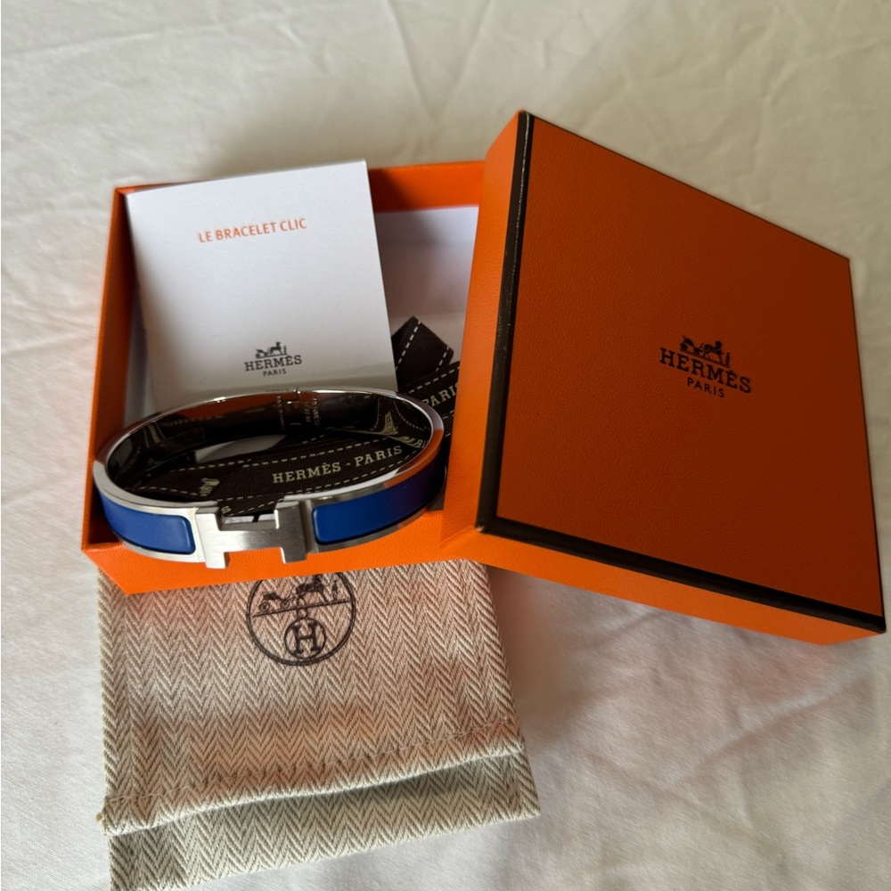 Hermes Blue and Silver Men's Bracelet